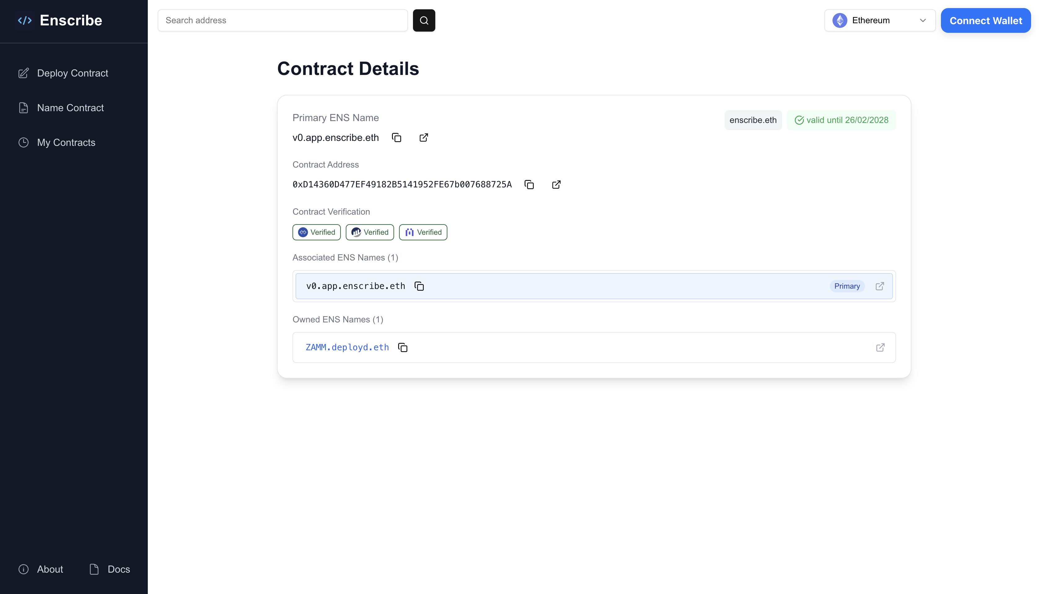 Contract Details View