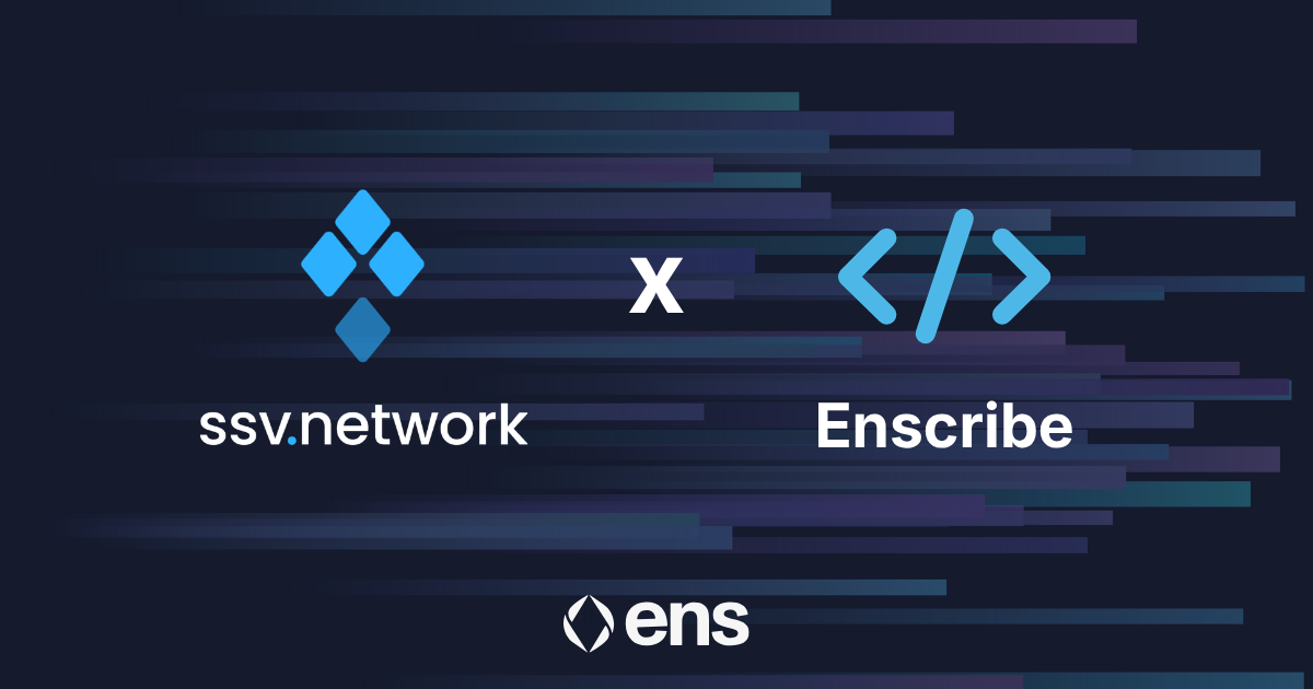 SSV Network and Enscribe cover image