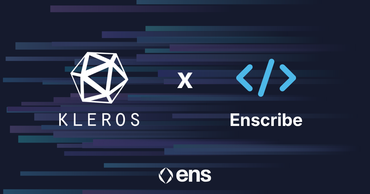 Kleros and Enscribe cover image