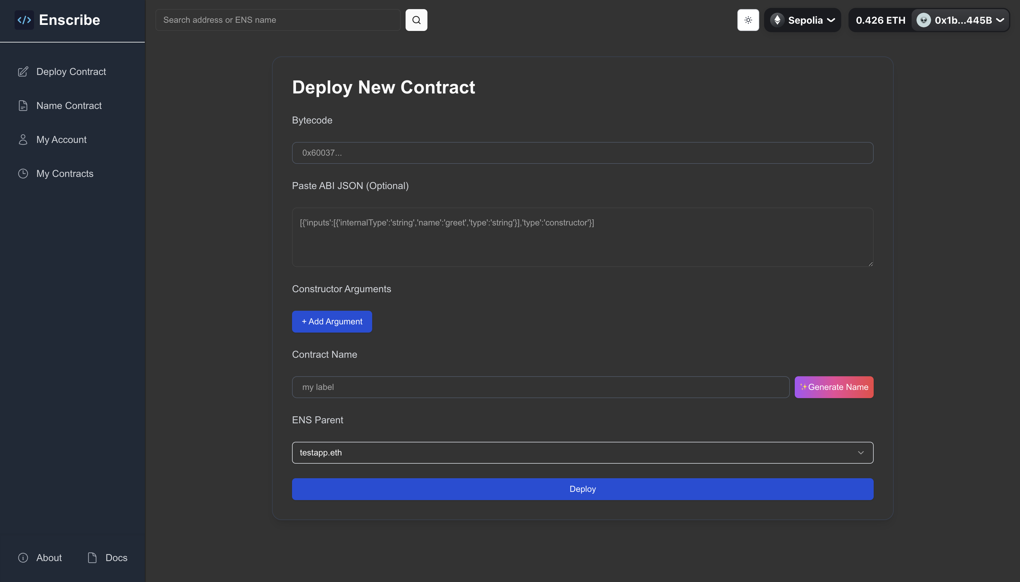 Deploy Contract