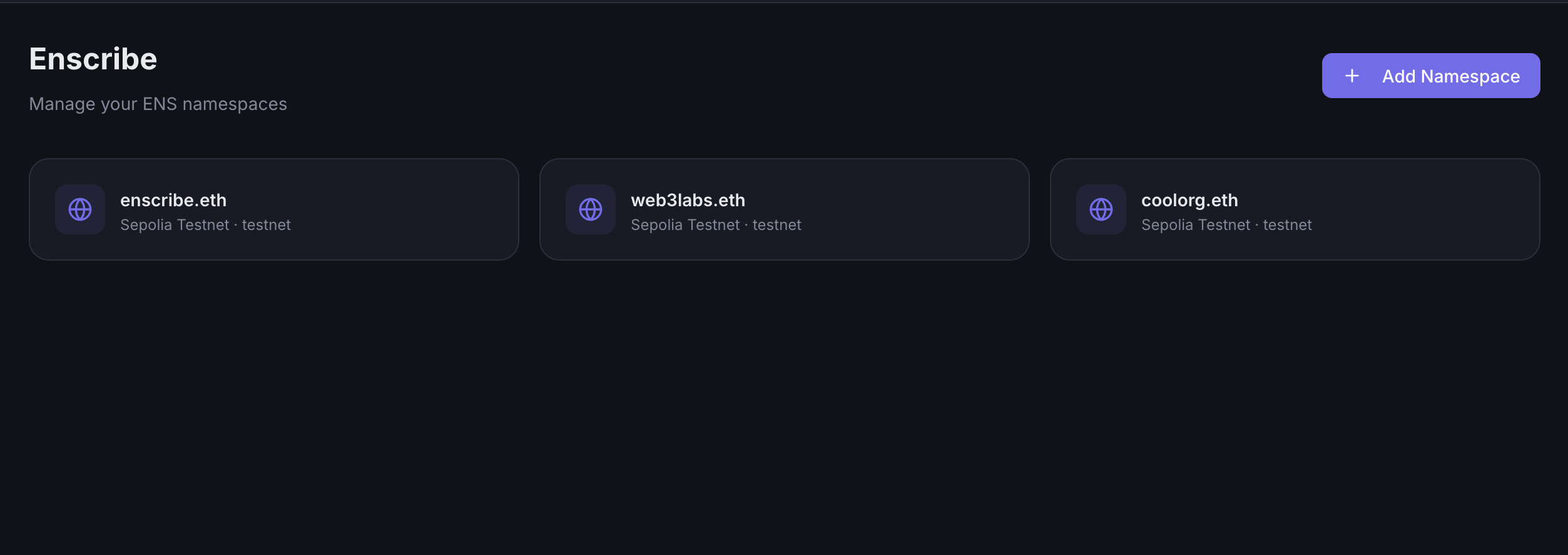 add namespace