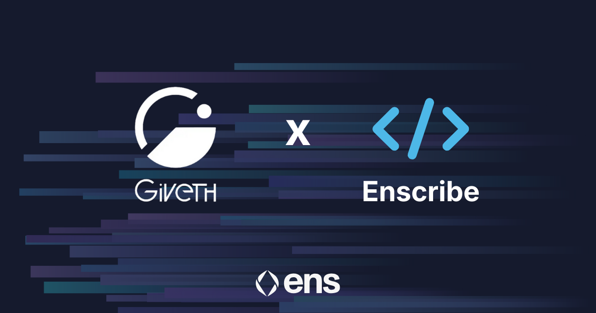 Giveth x Enscribe logos
